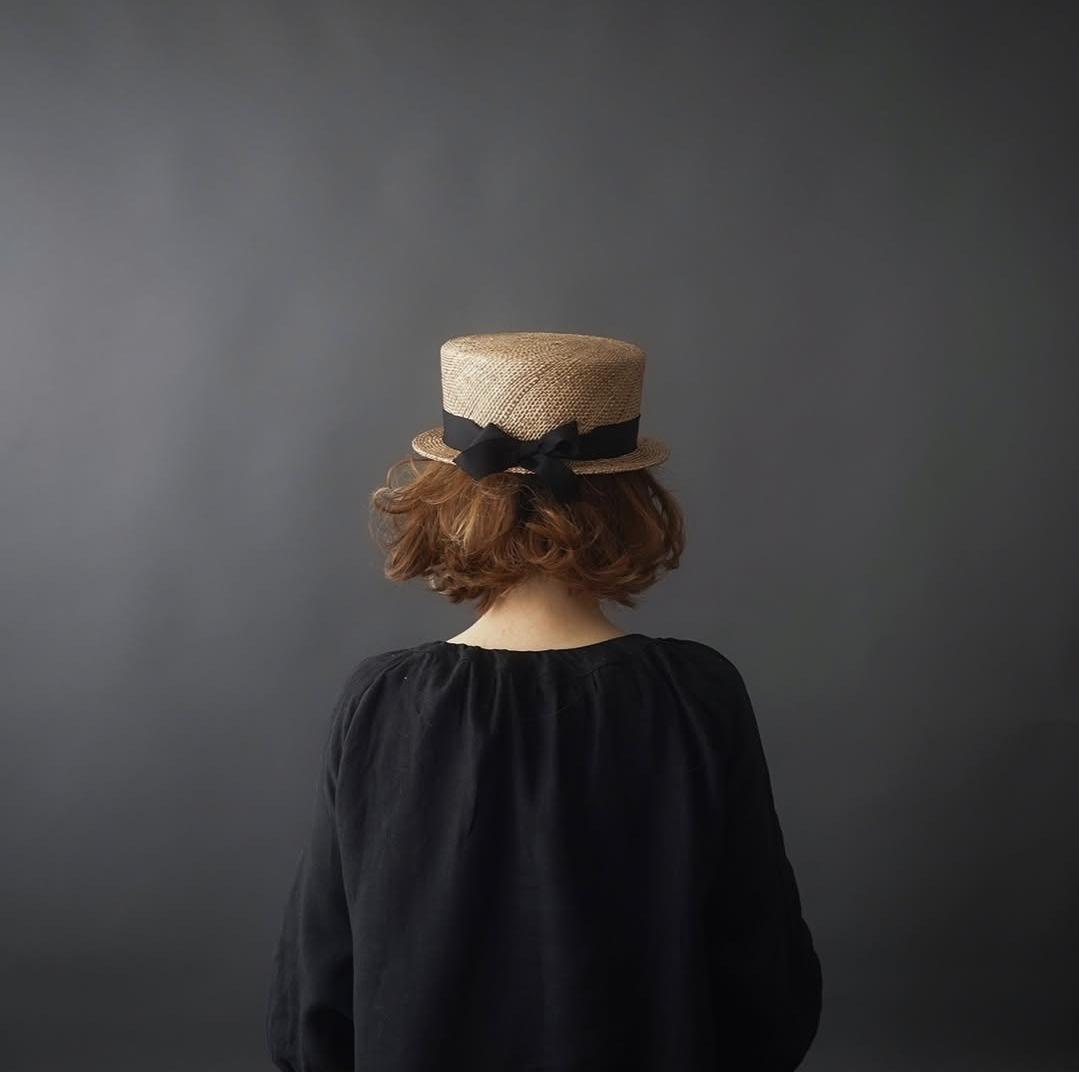 カワムラ帽子店　 瑠璃・コーヒー染め・Mサイズ（約57cm）