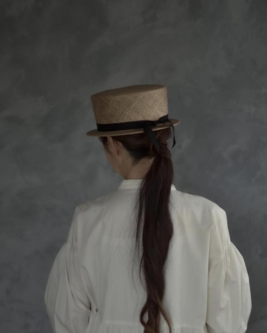 カワムラ帽子店　 瑠璃・コーヒー染め・Mサイズ（約57cm）