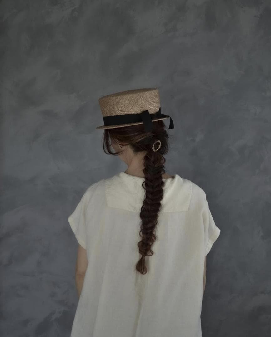 カワムラ帽子店　 瑠璃・コーヒー染め・Mサイズ（約57cm）