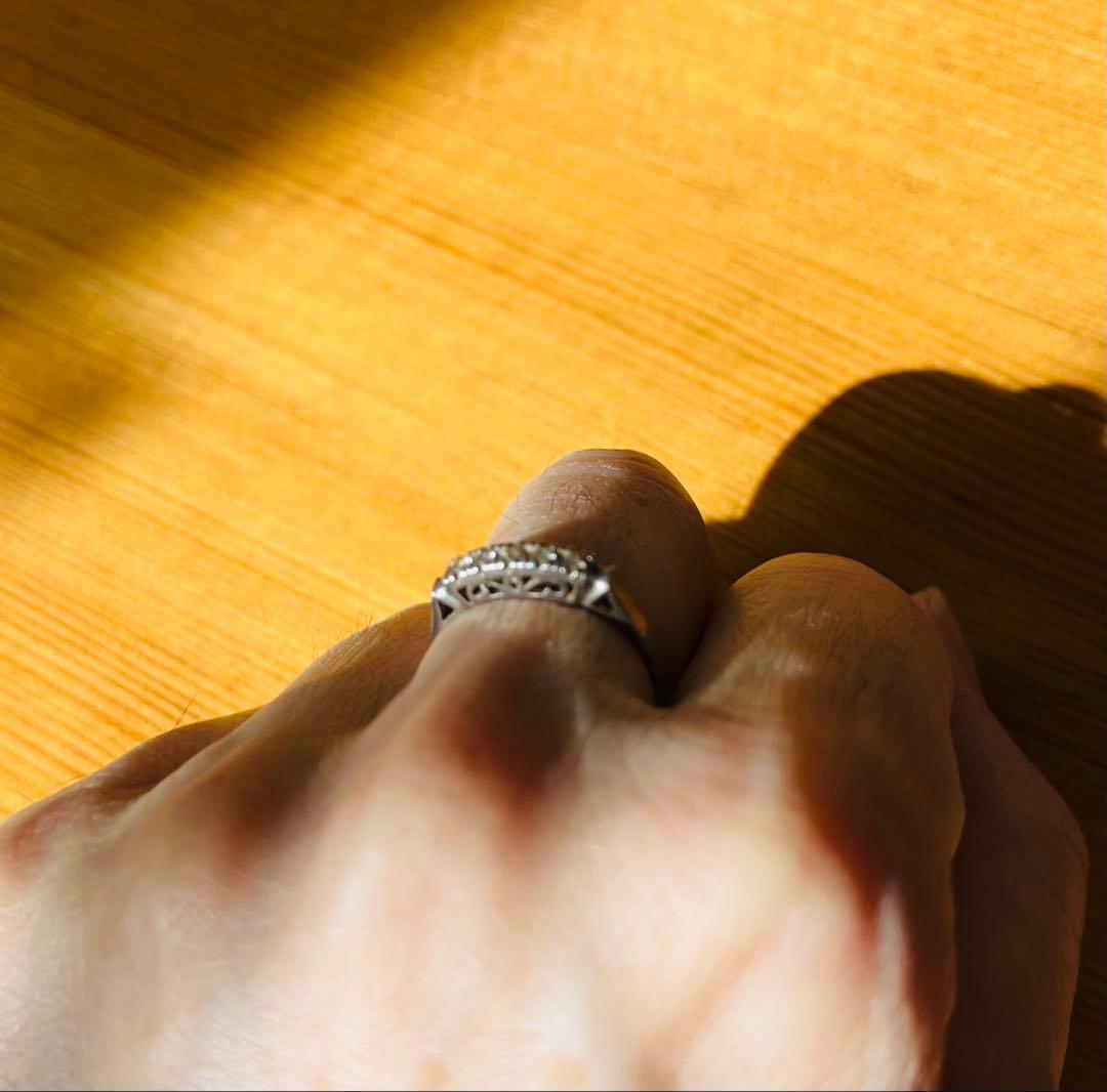 最終SALE◆天然ダイヤリング レトロエタニティ pt850 造幣局 ジャンク◆