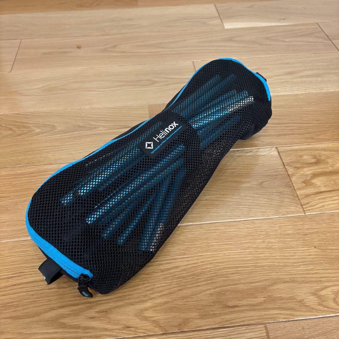 【美品】ヘリノックス サンセットチェア ブラック ブルーフレーム Helinox