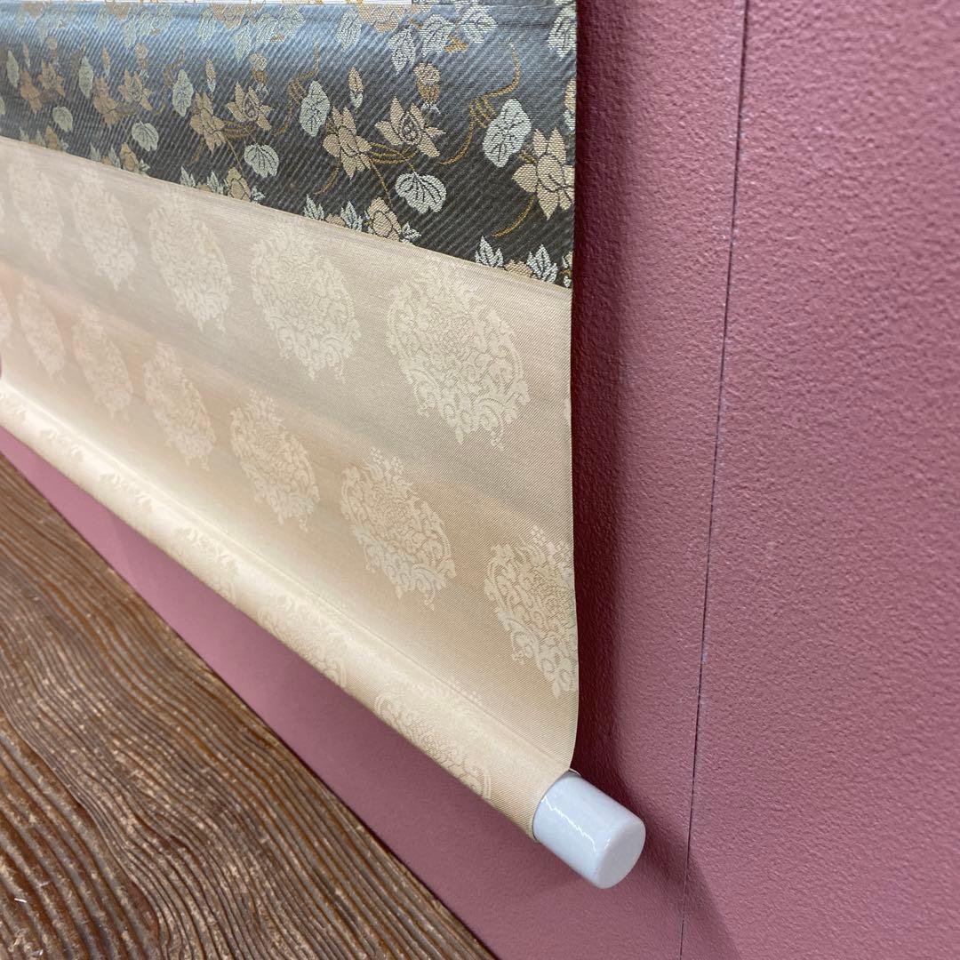 美品 掛け軸 国井幸雪作 紅葉に水鳥図 共箱 花鳥 保証書付き 秋掛け