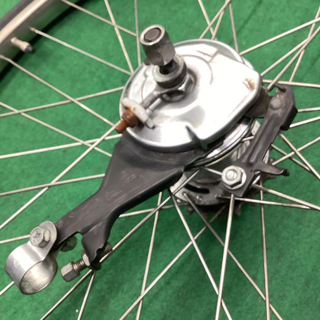 ステンレスリム　後輪 24x1-3/8 タイヤ付 内装3段 24インチ ローラー