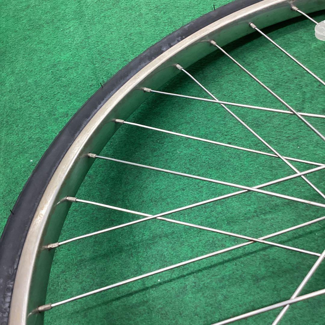 ステンレスリム　後輪 24x1-3/8 タイヤ付 内装3段 24インチ ローラー