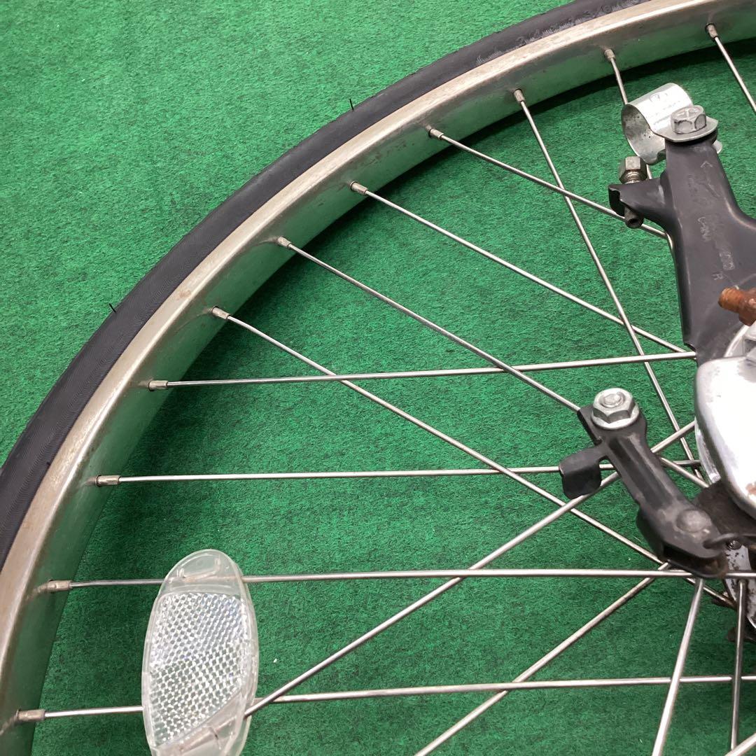 ステンレスリム　後輪 24x1-3/8 タイヤ付 内装3段 24インチ ローラー