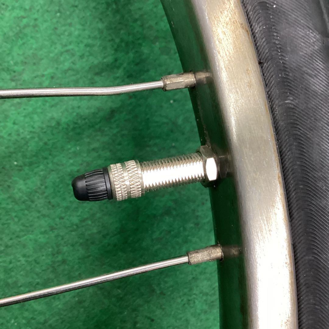 ステンレスリム　後輪 24x1-3/8 タイヤ付 内装3段 24インチ ローラー