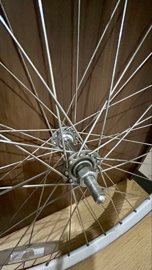 【ピスト/シングル用ホイール】カッコいいホワイトリム★重量1.35k g