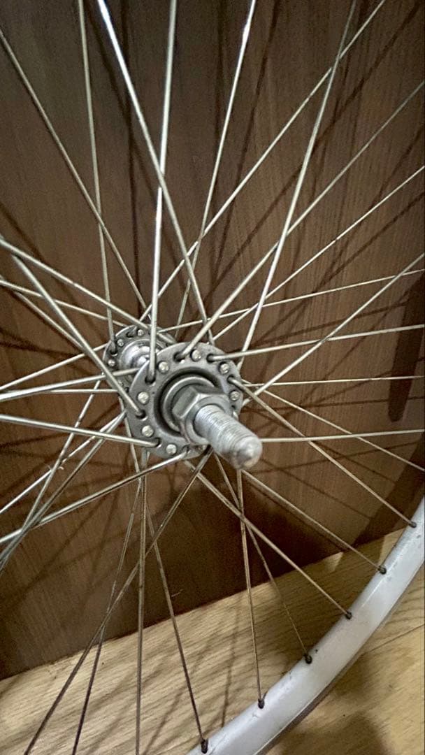 【ピスト/シングル用ホイール】カッコいいホワイトリム★重量1.35k g