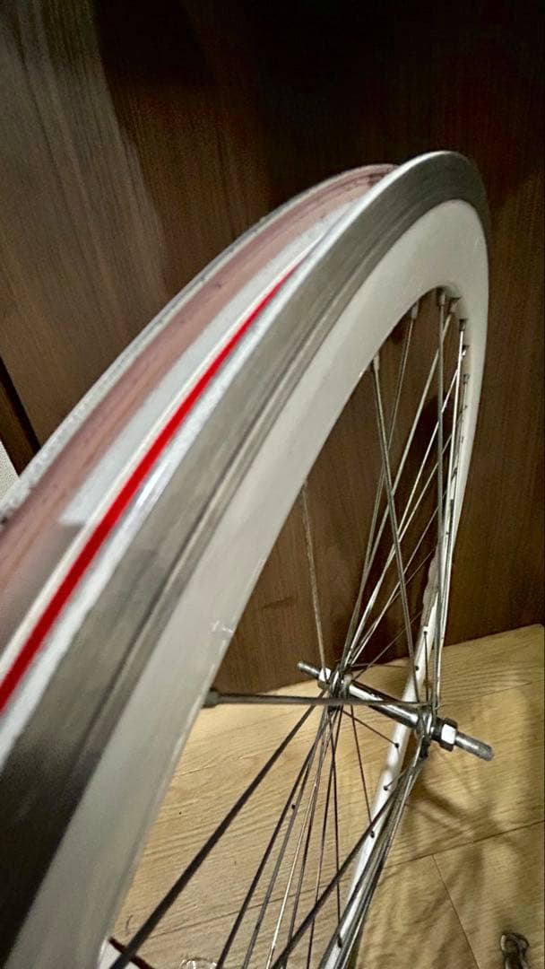 【ピスト/シングル用ホイール】カッコいいホワイトリム★重量1.35k g