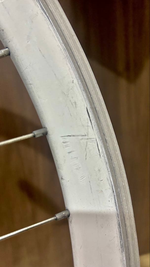 【ピスト/シングル用ホイール】カッコいいホワイトリム★重量1.35k g