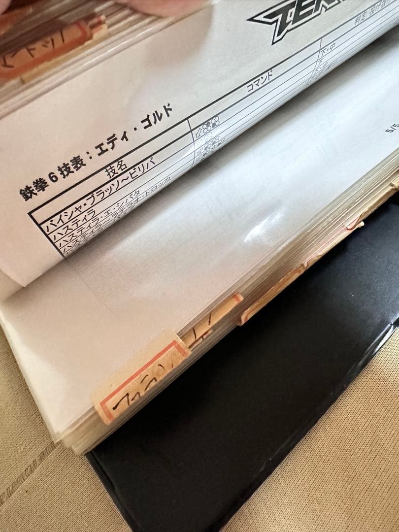 店舗用鉄拳6技表ファイル バンダイナムコゲームス非売品 namco