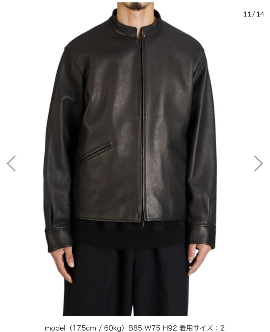 新品　blurhms Lamb Leather Zip Short Jacket