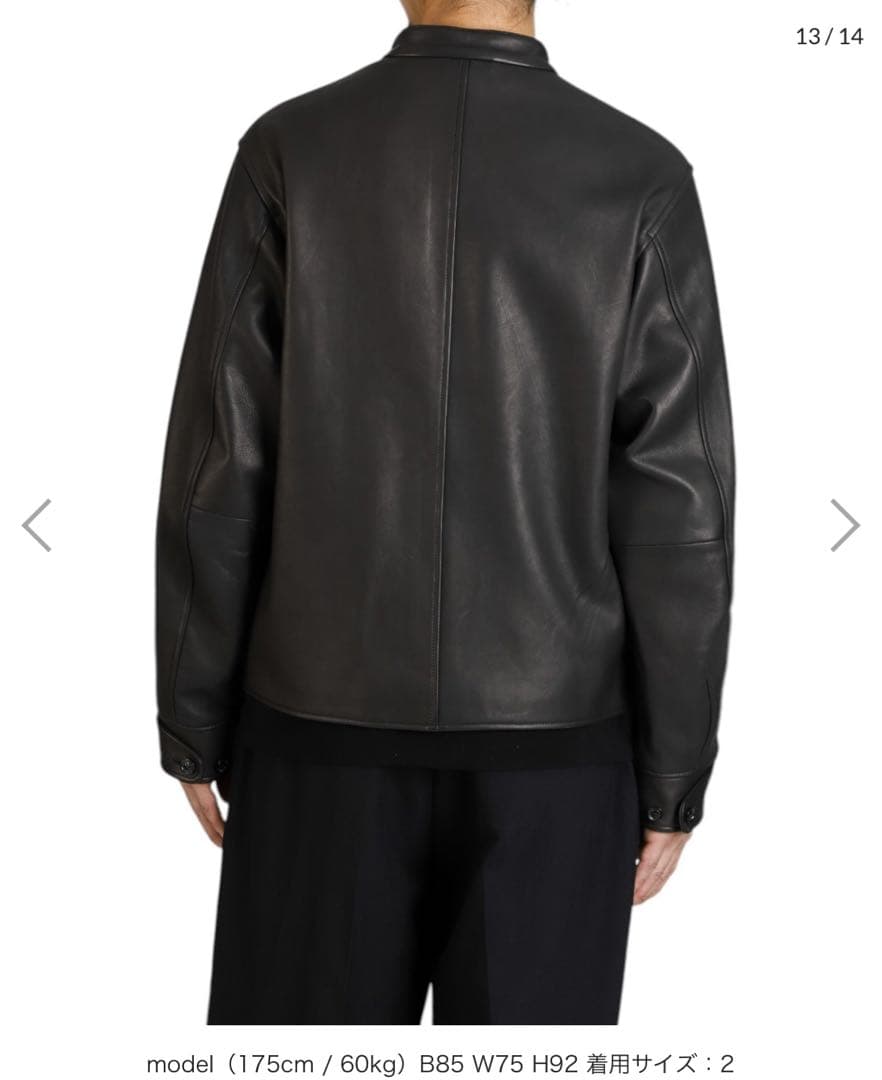 新品　blurhms Lamb Leather Zip Short Jacket