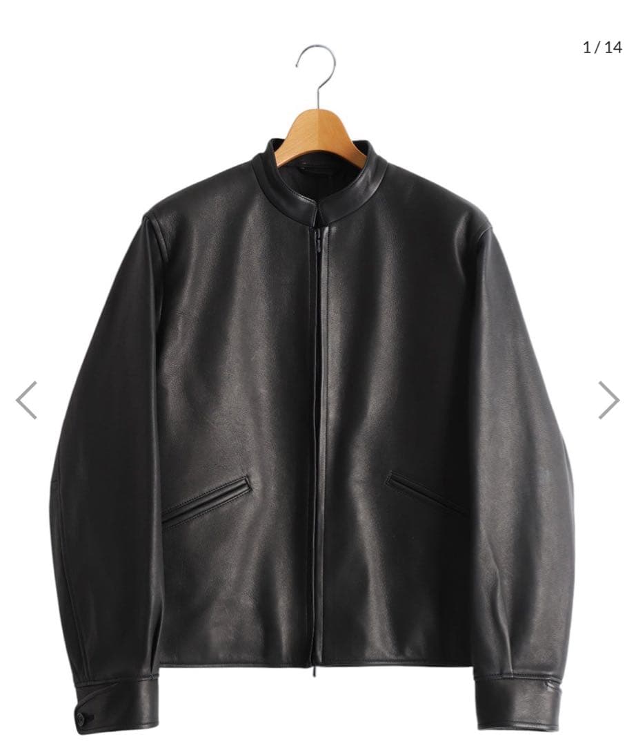 新品　blurhms Lamb Leather Zip Short Jacket