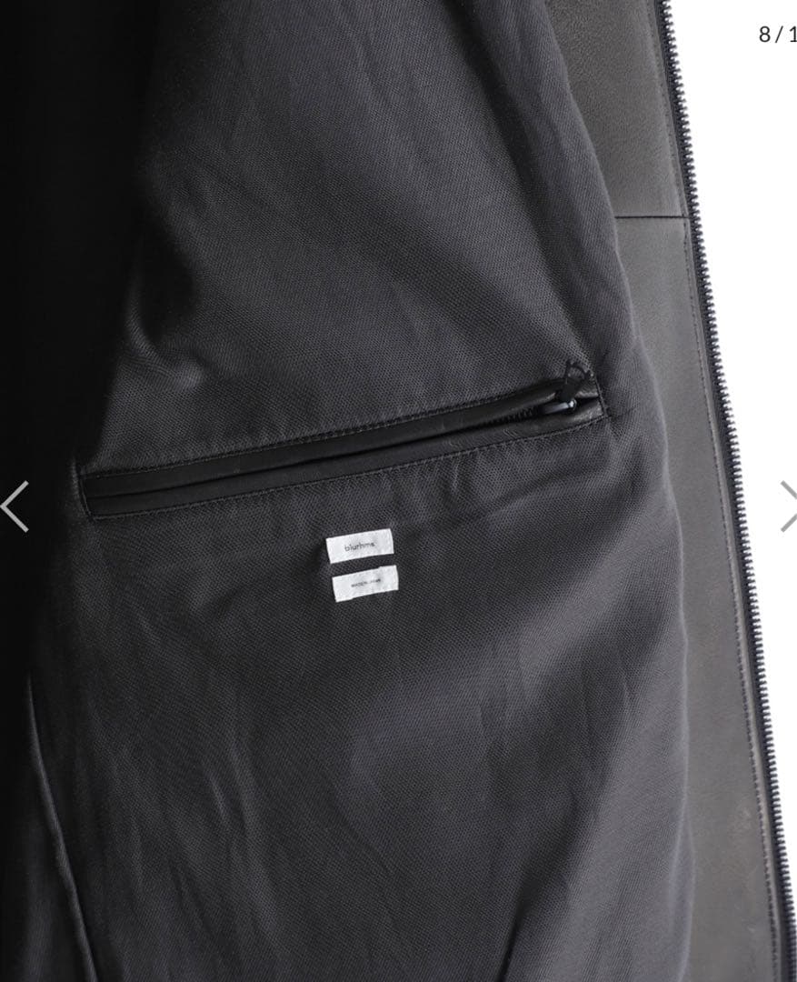 新品　blurhms Lamb Leather Zip Short Jacket