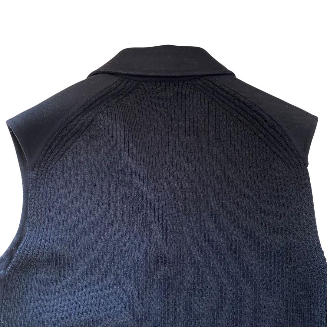 PRADA プラダ ウール＆ニット切替 ノースリーブ ロングジレ M