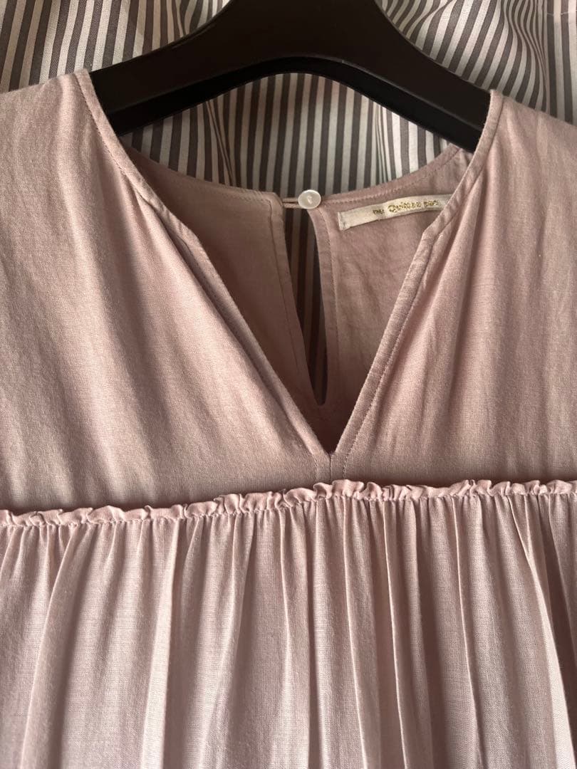 ヌキテパ　コットンボイル ティアード マキシ ワンピース ギャザー ゆったり