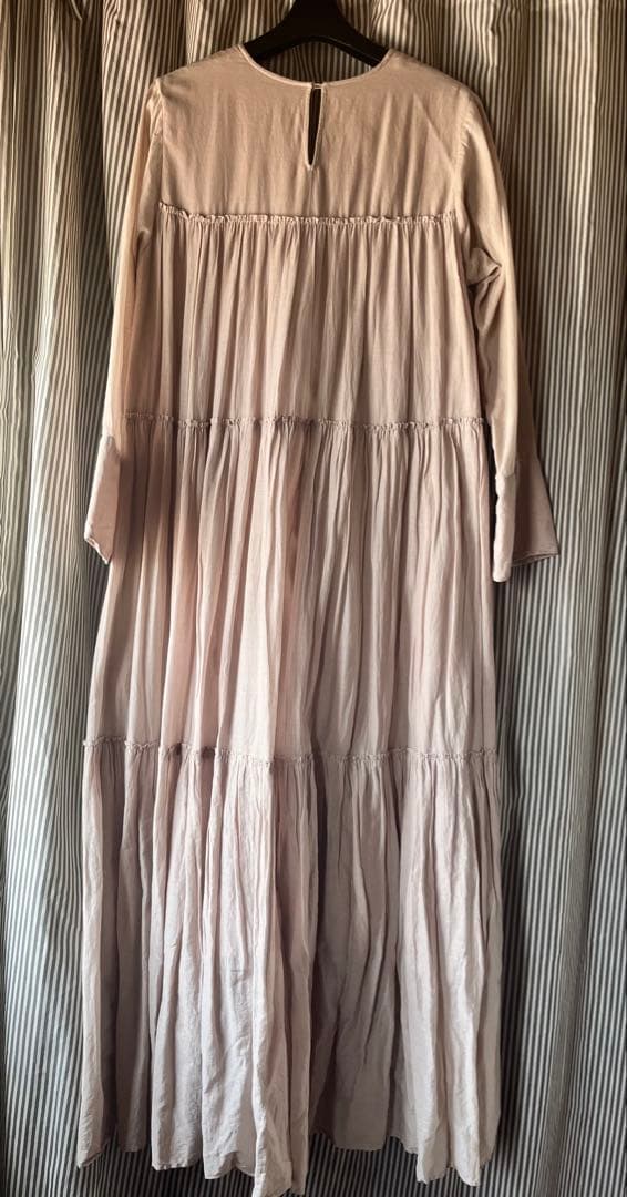 ヌキテパ　コットンボイル ティアード マキシ ワンピース ギャザー ゆったり