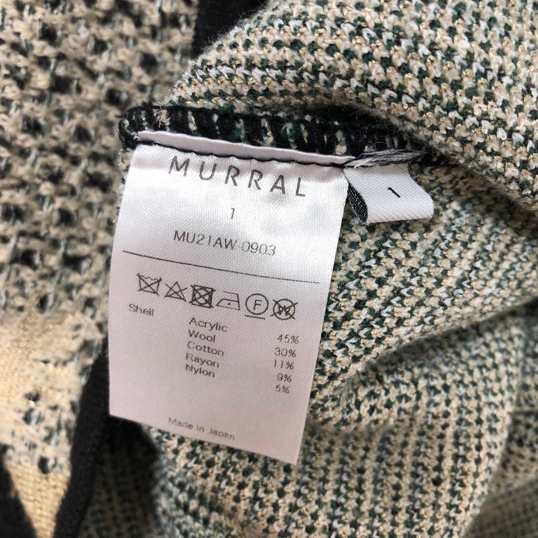 MURRAL Framed flower knit dress 1 ブラック