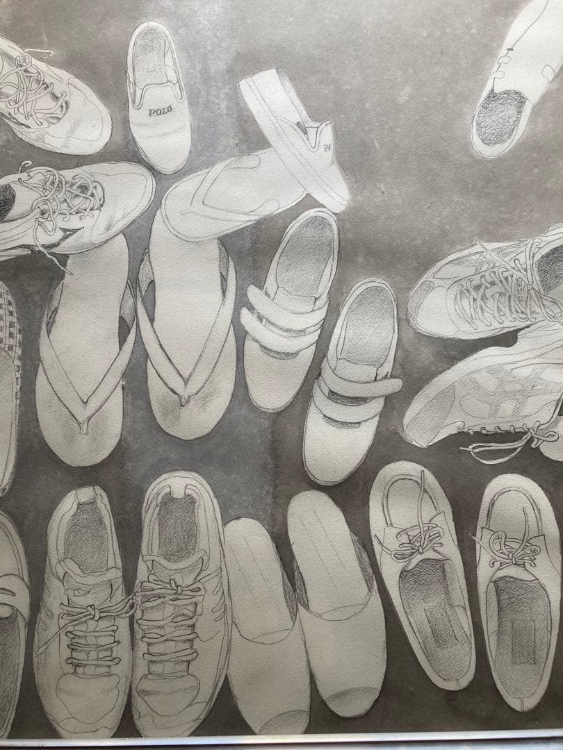 スニーカー　絵　約60センチ×80センチ