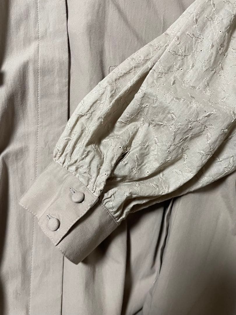 雨のリュウグウ　ワンピース“波の鼓“ ベージュブラウン　Tandey