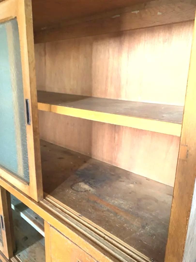 昭和レトロ食器棚　アンティーク 食器棚　古家具