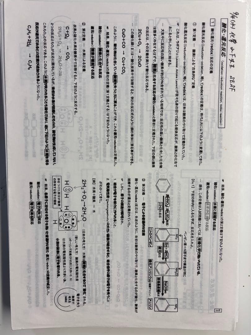 駿台　山下先生　化学　全プリント