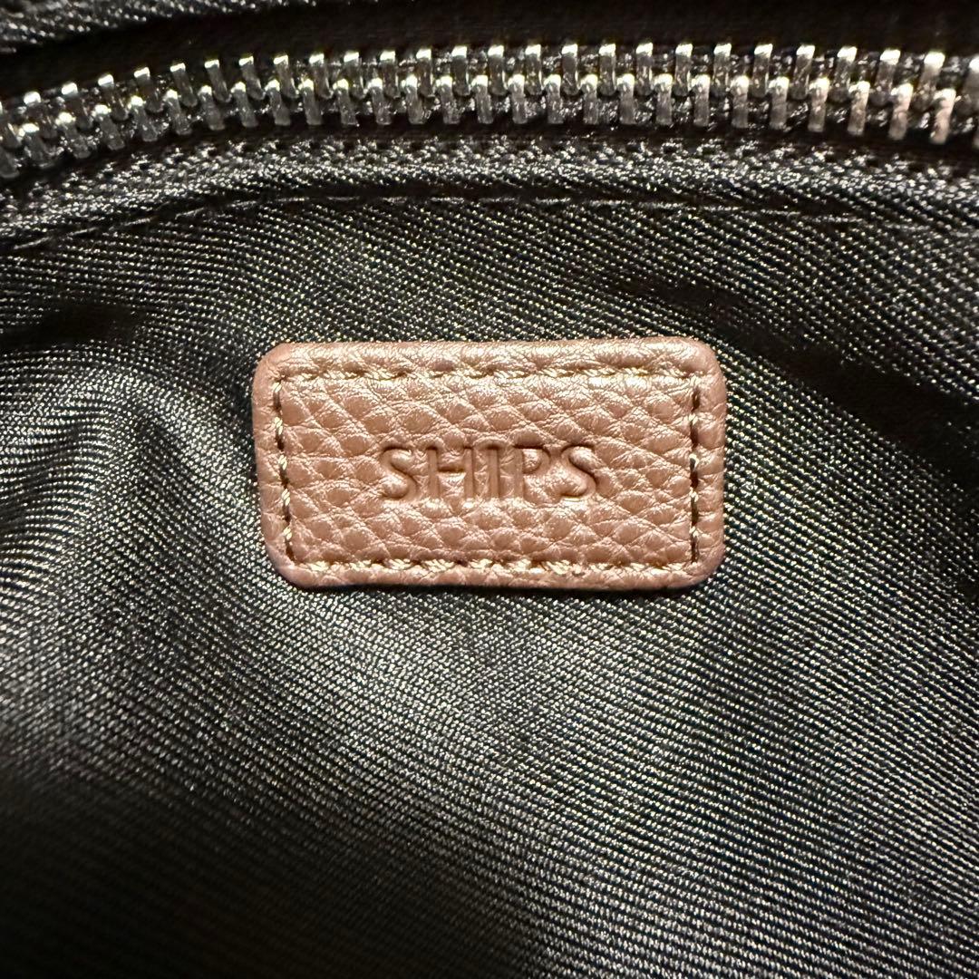 美品 SHIPS シップス スプリット レザー トート バッグ ブラウン