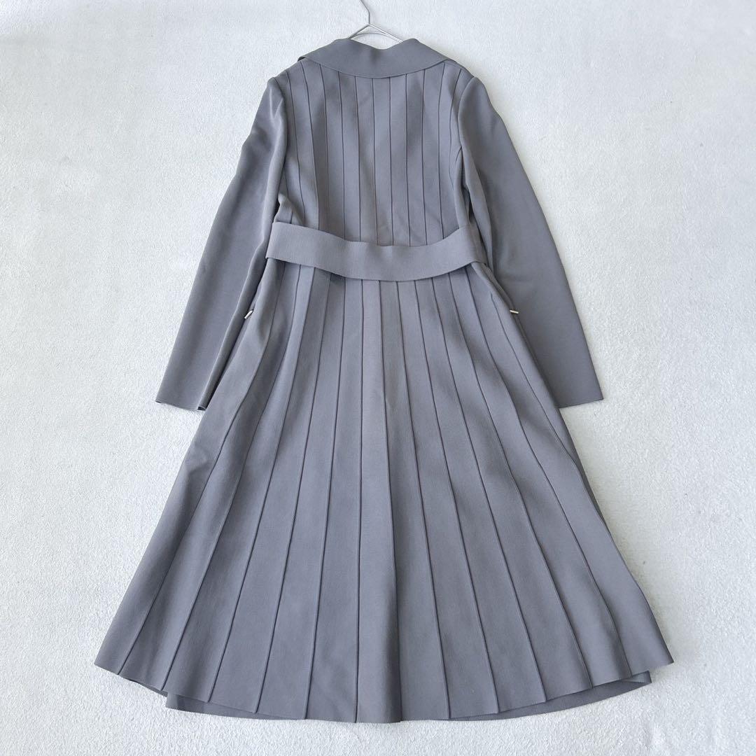 極美品✨エポカ　エミラーノミラノリブニットコート　カシュクール　グレー　40