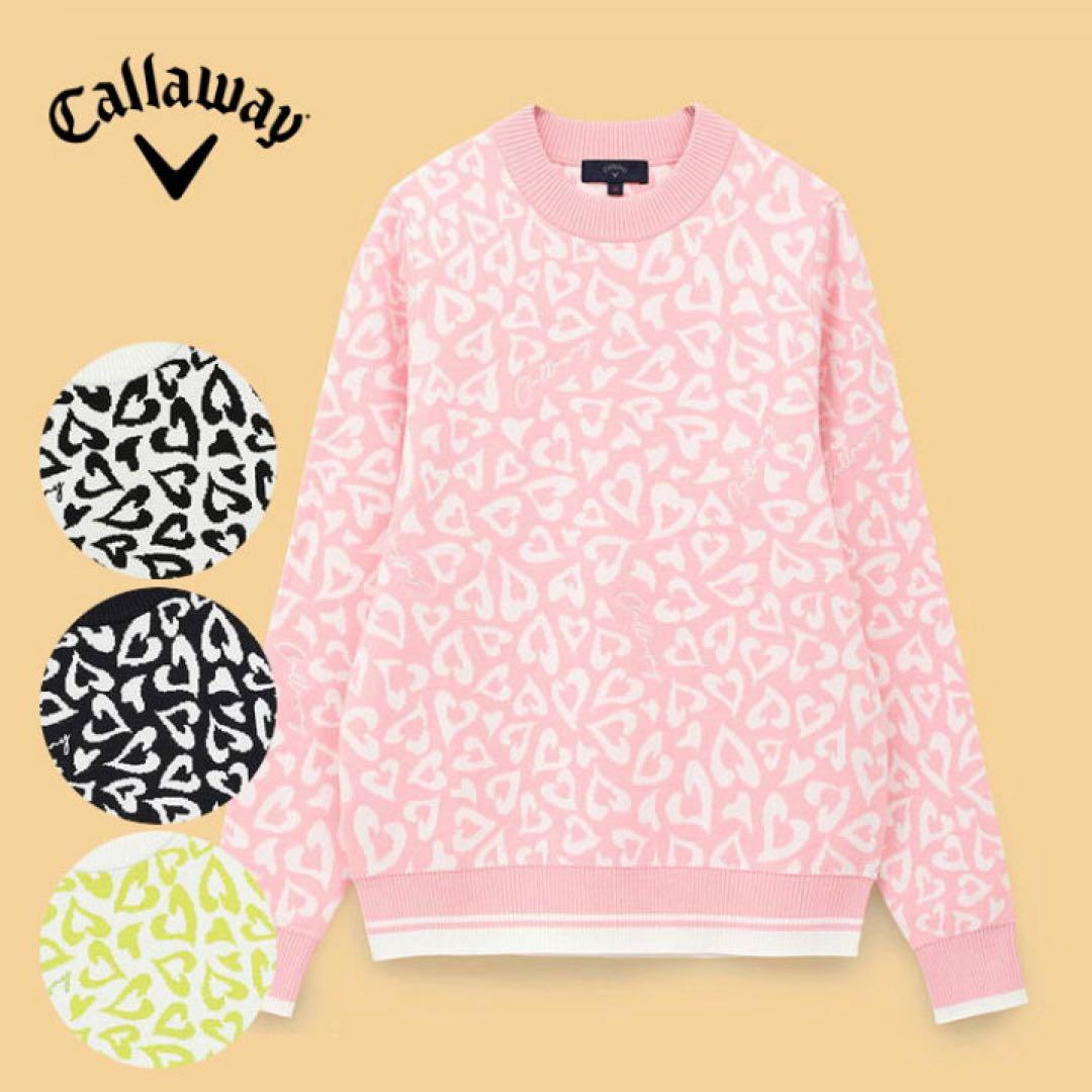 Callaway キャロウェイ セーター レオパードジャカードクルーネックニット
