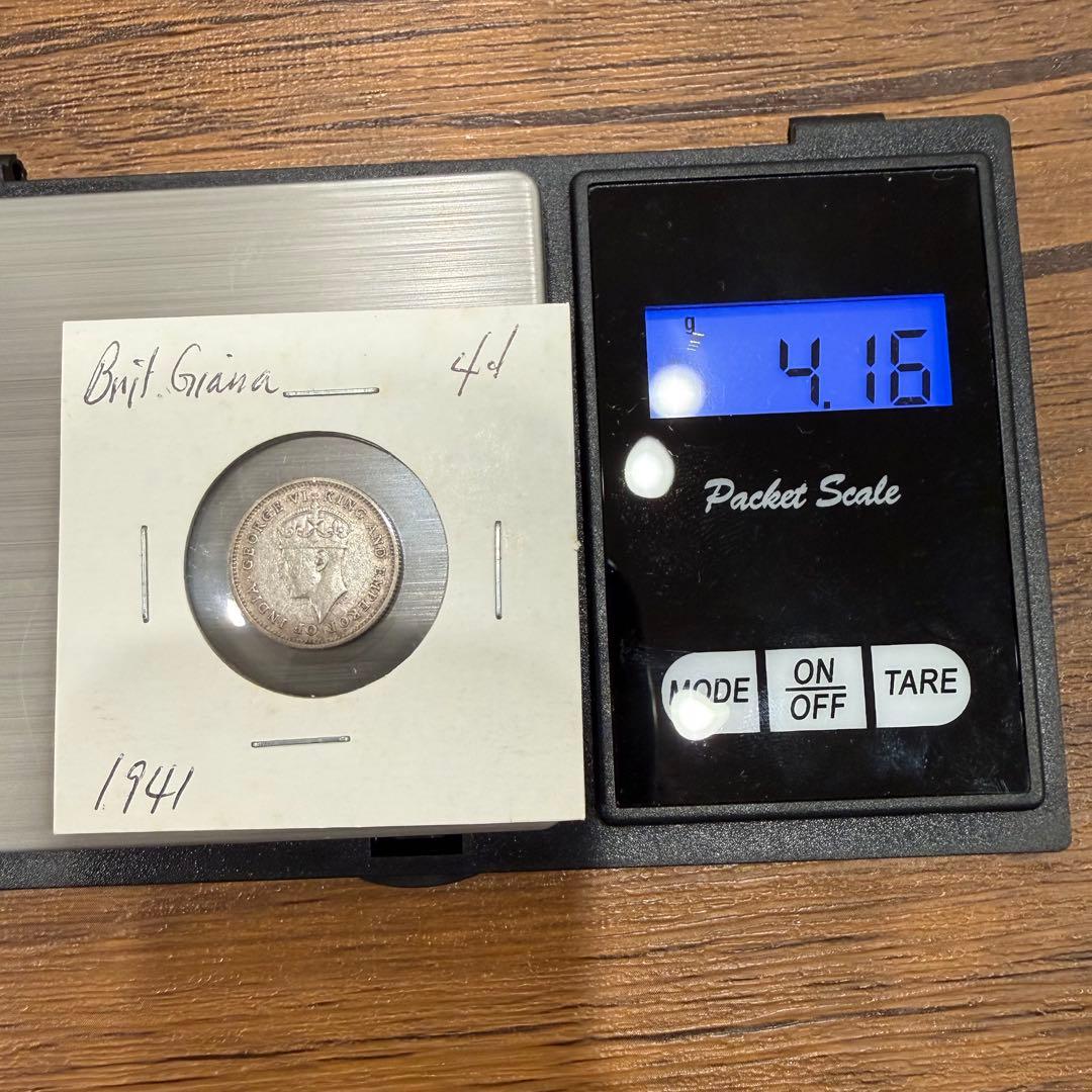 f*i様 No.69 アンティーク 銀貨 ギアナ イギリス領 4ペンス 1940