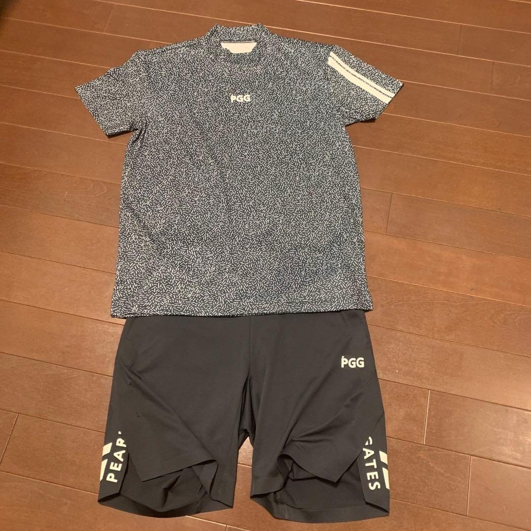 パーリーゲイツPGGカタカナ柄モックネックサイズ5