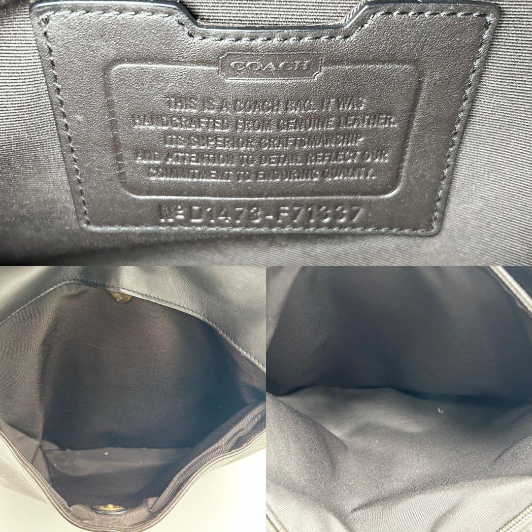 コーチ トートバッグ 2way A4収納 斜め掛け レザー ロゴ ブラウン系