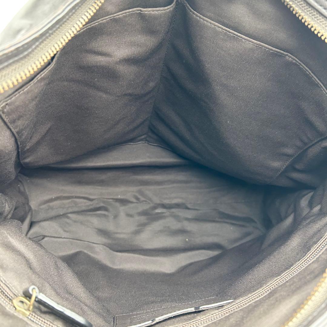 コーチ トートバッグ 2way A4収納 斜め掛け レザー ロゴ ブラウン系