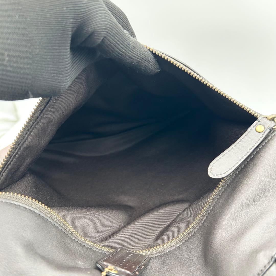 コーチ トートバッグ 2way A4収納 斜め掛け レザー ロゴ ブラウン系