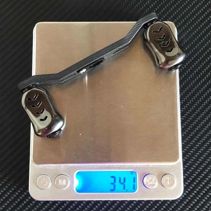 シマノ用ベイトリール用カーボンハンドル アルミハンドルノブ フルセット　ガンメタ