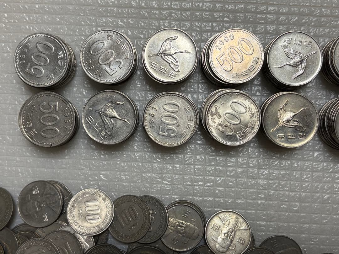 古銭　外国硬貨　韓国　韓国ウォン　韓国硬貨　500 100 10ウォン
