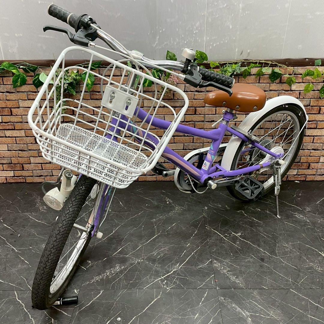 【133】子供用自転車 子供車 GIRLS LABO パープル 20インチ