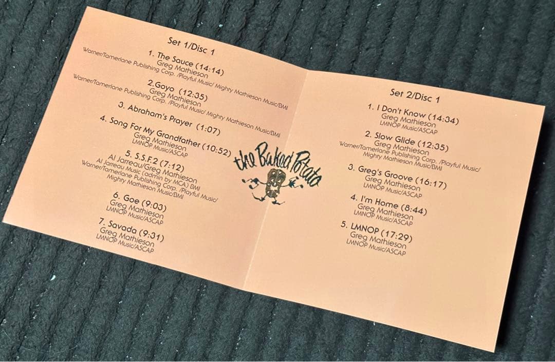 洋楽 Greg Mathieson Live Baked Potato 2000