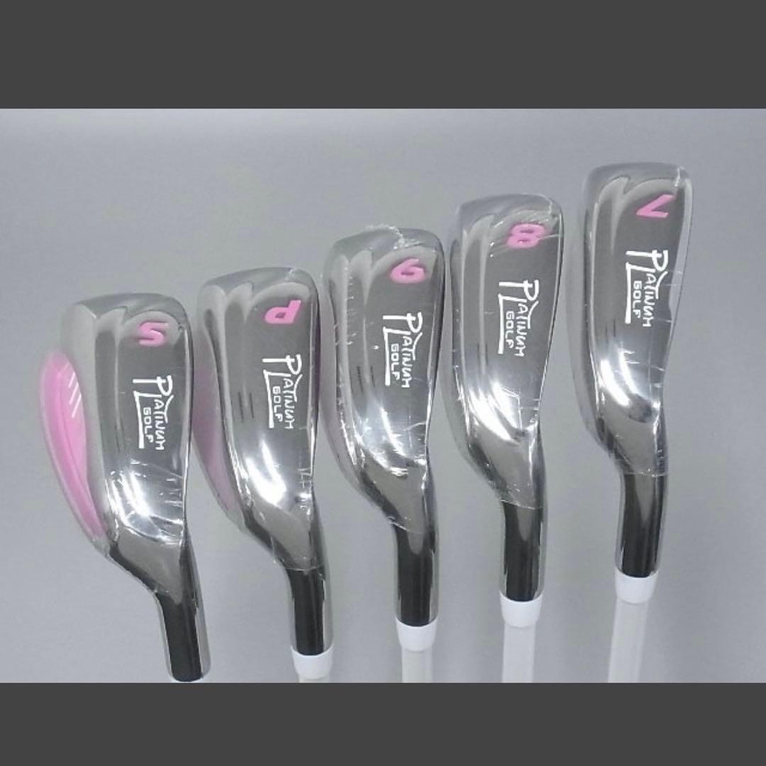 【新品】プラチナムゴルフ　レディースハーフセット　右打ち　8本　L