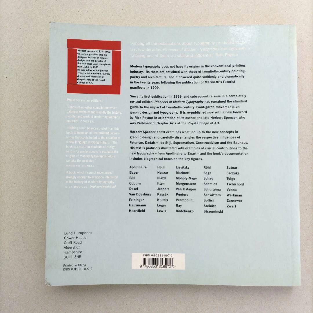 希少/Pioneers of Modern Typography タイポグラフィ