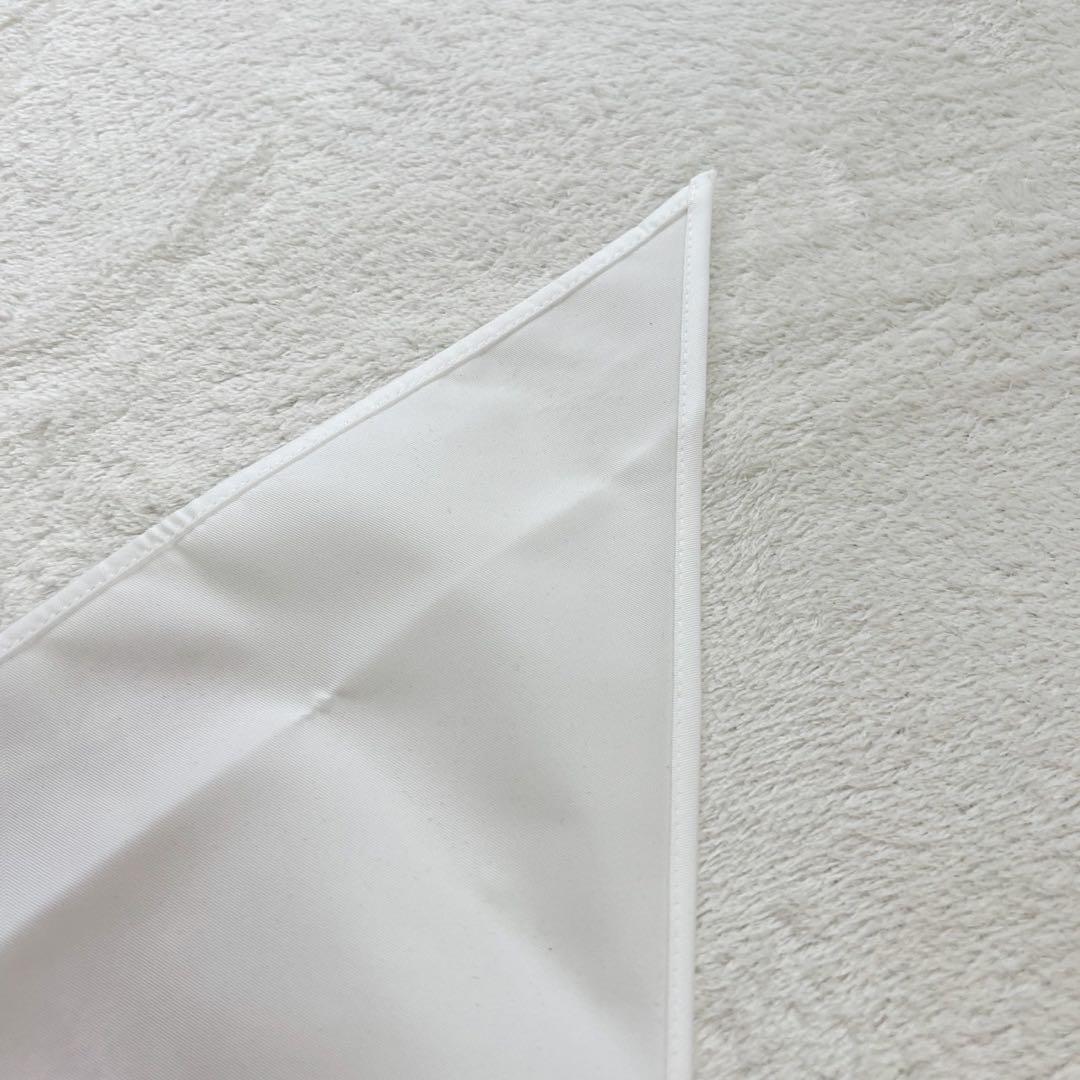 未使用 プラダ PRADA 三角ロゴ フーラード スカーフ 白 ナイロン NFC