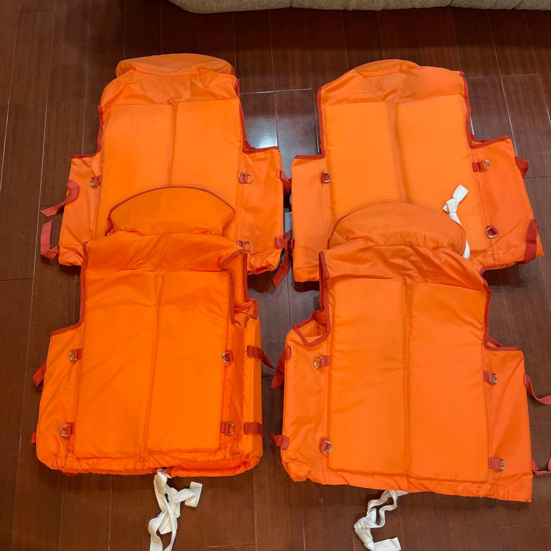 SHIMANO 　YAMAHA純正救命胴衣　ライフジャケット 4着セット