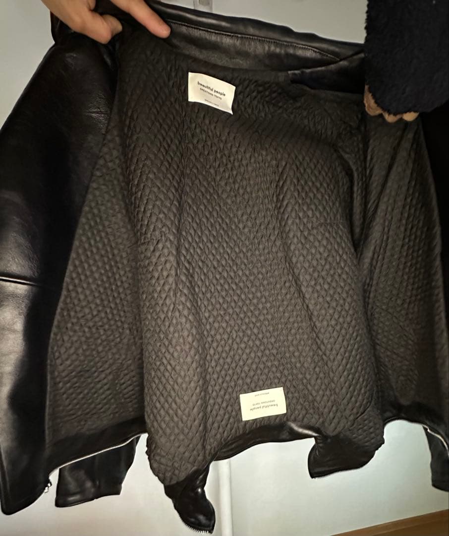 新品beautiful people doubleend レザージャケット38