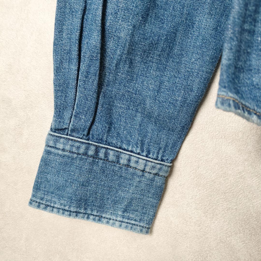 ポロバイラルフローレン QRタグ　スリムフィット　デニムシャツ　マルチポニー