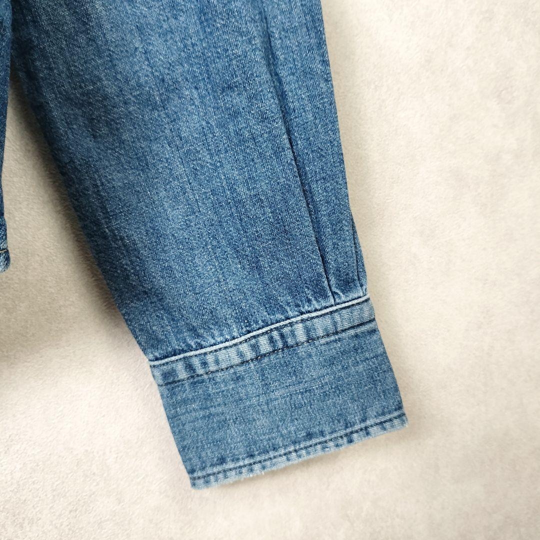 ポロバイラルフローレン QRタグ　スリムフィット　デニムシャツ　マルチポニー