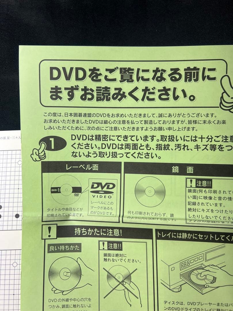 日本囲碁連盟 DVD「定石周辺の手筋」DVD6枚と解説書セット パッケージ未開封