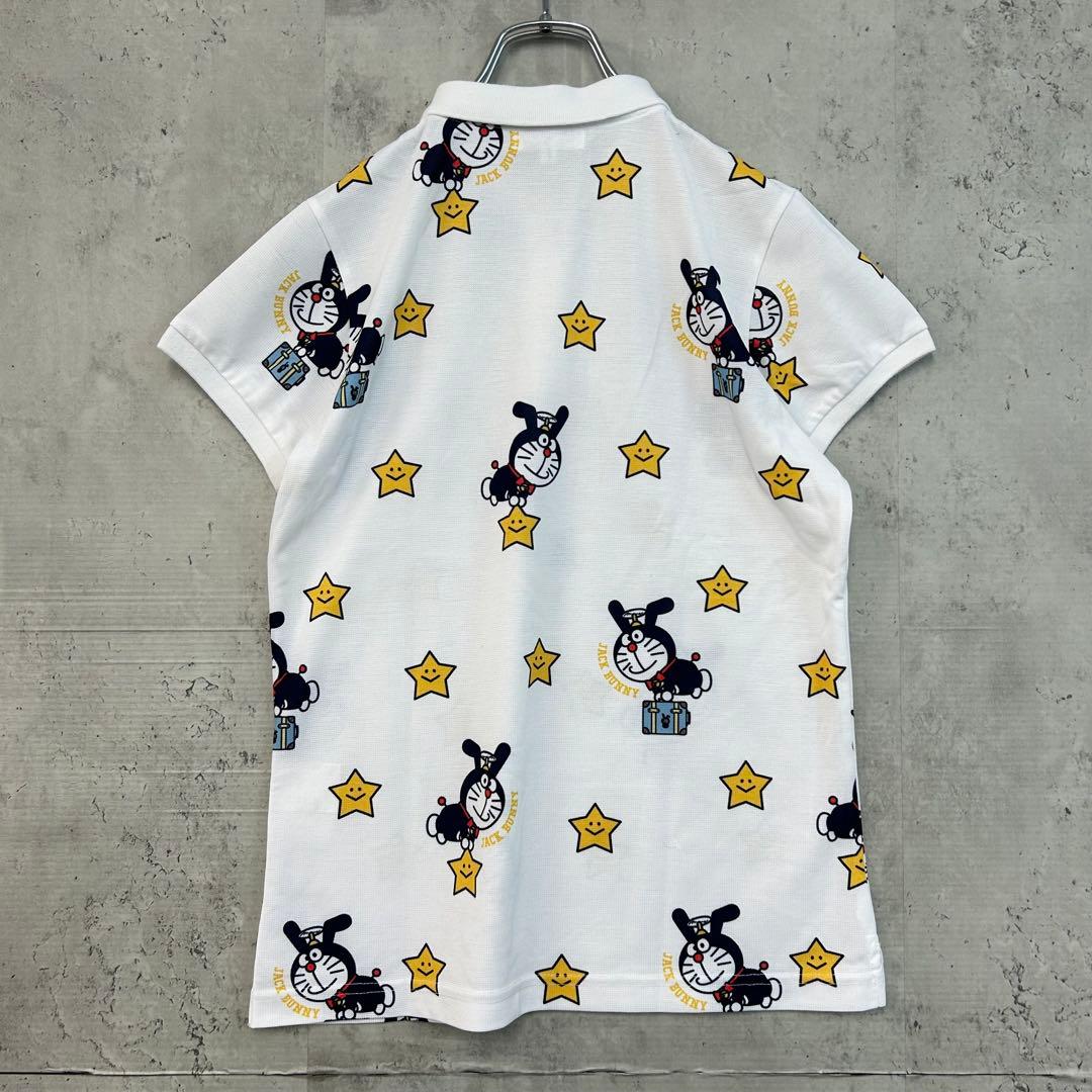 Jack Bunny!! × ドラえもん 半袖 ポロ シャツ ゴルフ ウェア .