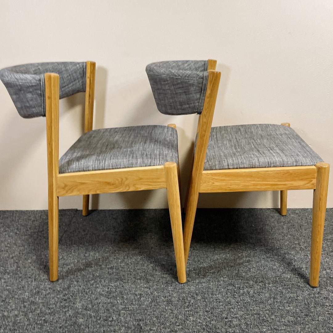 LOWYA 北欧風 ダイニングチェア 2脚セット　オーク製