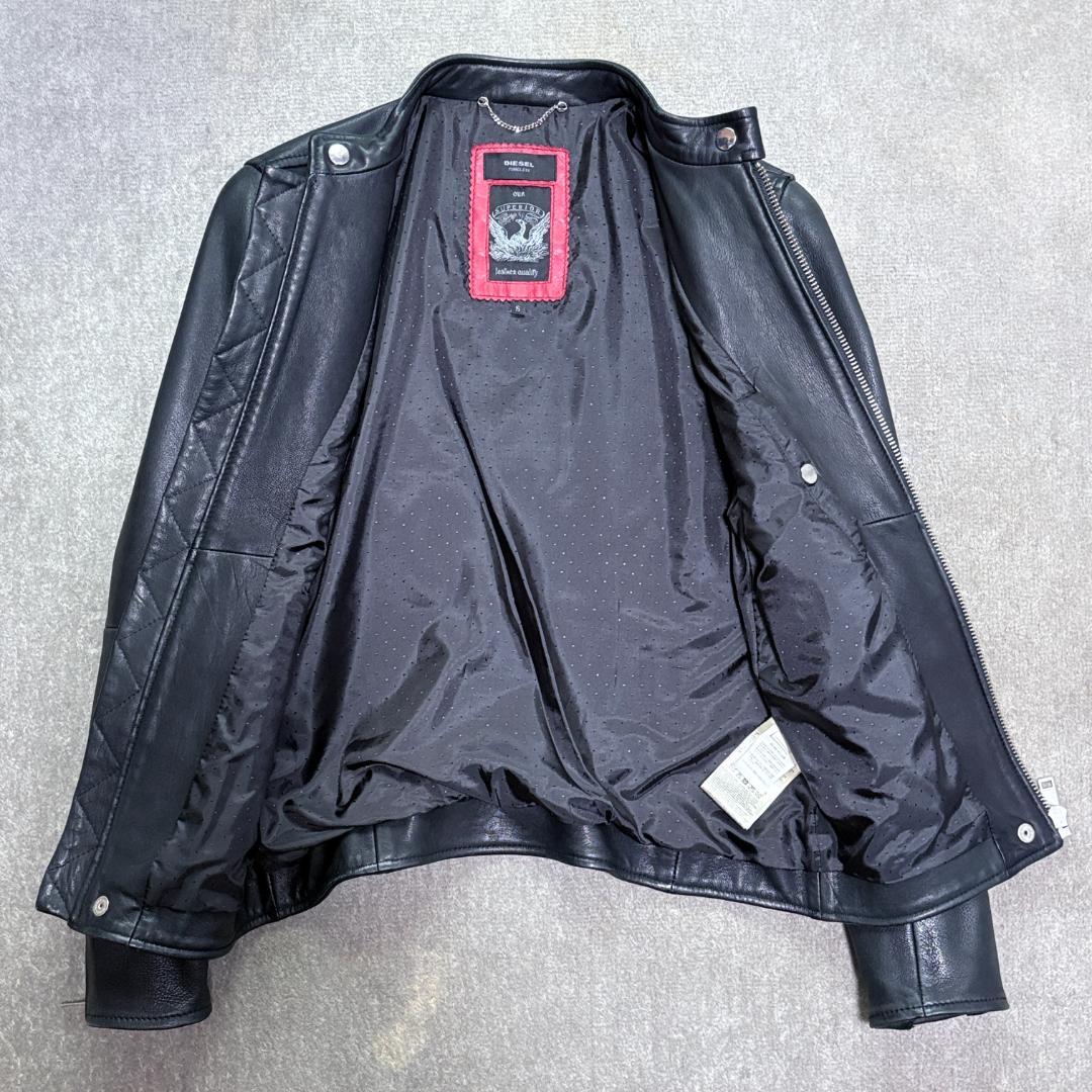 ✨大幅値下げ✨19,800円 ★DIESELディーゼル羊革シングルライダースS